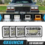 4PCS For Fleetwood 1975-86 4X6" Chrome Led Headlights Hi/lo Halo Drl Turn Signal New. Price: $59.34.