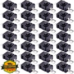 Thtrht 30PCS Flat Pin Push Button Switch Mini On/off Smd 1.5A 250V Micro New. Price: $20.00.