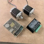 2 Motors Stepperonline With Controller And Power Supply Kit Used. Price: $50.00.