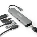 7-IN-1 Usb Hub Multiport Adapter Ethernet, 4K Hdmi, 100W Charging, Sd/micros New. Price: $79.99.