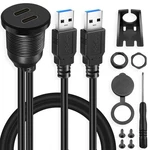 Dkardu Dual Usb Car Flush Mount Cable, Type-c Female To New. Price: $22.59.