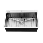 33"X 22"X 9" Single Basin Top Mount Kitchen Sink Noise-reduce Design Large New. Price: $139.99.