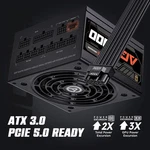 Fully Modular Aresgame Black Cube Agt 1300W Gold Power Supply Open. Price: $74.99.
