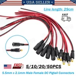 5/50X Dc Power Pigtail Barrel Plug Cable Connector 5.5*2.1MM Female Adapter New. Price: $41.66.