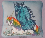 Vintage Rainbow Unicorn Needlepoint Kit Nip Design #30141 14"X14" New. Price: $63.74.