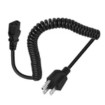 Traovien Prong Female Coiled Spiral Power CABLE,3 Black Straight New. Price: $31.28.