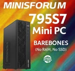 Minisforum 795S7 Tower Gaming Pc Amd RYZEN9 7945HX, Barebones - BD795I Open. Price: $419.99.