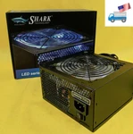 New Shark 750W 80+ Silent Blue Led Fan Dual Pcie Gaming Atx 12V Power Supply. Price: $68.00.