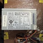 Power Supply Macron MPT-301 300W Atx 20-PIN Molex Fdd Sata Used. Price: $34.99.