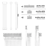 ABNO1 Psu Extension Kit (white) 30CM Sleeved Cables W/combs 24-PIN New. Price: $15.20.