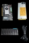 8 Gpu Mining Rig Frame Kit Pcie Riser Cables Motherboard Cpu Ssd... Used. Price: $149.86.