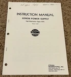 1994 Strong Xenon Power Supply Instruction Manual, High Reactance Fxps. Price: $15.00.