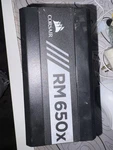 Corsair RM650X Atx Power Supply 650W, 24 Pin, Pcie, Cpu, Sata, 1 Fan Used. Price: $40.00.