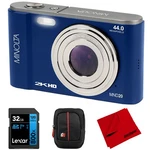 Minolta MND20 44 Mp 2.7K Ultra Hd Digital Camera, Blue W/ Accessories Bundle New. Price: $119.00.