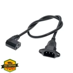 Zyamy C13 To C14 90 Degree Panel Mount Power Cord, 1.9FT IEC320 Adapter New. Price: $20.00.