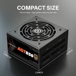 Agt Series 850W Power Supply, 80+ Gold Certified, Fully Modular Compact 140MM New. Price: $75.00.