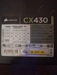 Corsair CX430 80 Plus CP-9020046-NA 430W Bronze Atx Modular Power Supply Used. Price: $15.00.