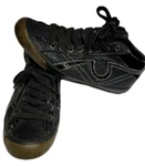 True Religion, Black Leather Mid-top Sneakers TRO14-0006 Women Us 7 Pre-owned. Price: $99.00.