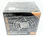 Evga Bronze 600W Power Supply 100-BR-0600-K1 New In Unopened Box. Price: $54.99.