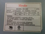Mitsuko KC-300 300W Internal Atx Power Supply KC300 Used. Price: $34.95.