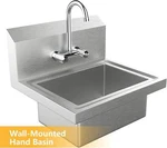 Heavy Duty Hand Wash Commercial Sink Wall Mount Utility With Drainer/faucet New. Price: $79.99.