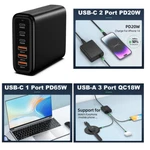 120W Gan Usb-c/a Pd Fast Charging Desk Charger Power Adapter 5-20V Mac Laptop New. Price: $18.99.