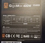 Zalman Gigamax 80 600W Power Module ZM600-GVII-A For. Price: $40.00.