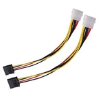 Lilila-ree 2-PACK 4 Pin To Sata Female Hard Drive Power Adapter Cable Black New. Price: $14.52.