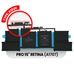 Replacement Battery A1820 Capacity 11.40V-66.67WH Fits For Apple Macbook Pro 15" New. Price: $74.93.