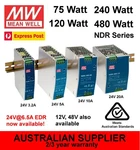 Meanwell Ndr Power Supply Din Rail 75W 120W 240W 480W 12V 24V 48V + EDR-150-24 Brand. Price: $63.43.