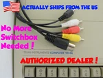 Composite Video & Audio Tv Din Cable For Texas Instruments TI-99/4A TI994A New. Price: $34.99.