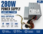 280W Power Supply L280P-00 Y738P Dell Optiplex GX520 GX620 745 755 24PIN Psu New. Price: $39.99.