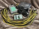 Mining Power Supply Kit! 1000W Atx + 1200W Hp Psus, Pci Breakout Board W/ Cables Used. Price: $249.00.
