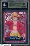 Bgs 10 Super Pre-release Monkey Luffy Leader ST01-001 One Piece 2022 Pristine Graded. Price: $3699.99.