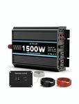 Olteanp 1500W Pure Sine Wave Inverter 12V Dc To 110/120V Ac Power Wi.... Price: $99.99.