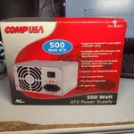 Atx Power Supply, 500 W, Vintage, Nos, Compusa (see Description) Open. Price: $29.50.