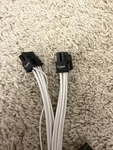 White Premium Corsair Compatible Gpu 12VHPWR To Dual TYPE-4 Psu Cable Used. Price: $45.00.