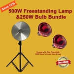 500W Freestanding Ir Heat Lamp & 250W Bulb Bundle 120V Usa Canada New. Price: $185.99.