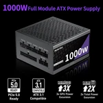 Musetex Pc Power Supply 1000W, Full Modular Atx New. Price: $99.00.