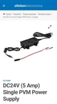 Clinton Electronics CE-PS200 24V Single Unit Power Supply New. Price: $21.00.