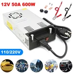 Ac 110V To Dc 12V 50A 600W Converter Power Supply Smps Transformer Led Strip New. Price: $62.69.