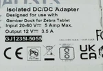 Lind GJ1235I 5055 Isolated Dc/dc Power Adapter For Zebra Tablet Gamber Dock Inpu New. Price: $48.00.