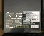 Seasonic Prime PX-1600 ATX3 SSR-1600PD Fully Modular Power Supply Rma Replaced Used. Price: $350.00.