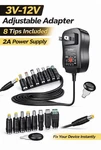 Universal Ac Adapter 3V-12V 2A Power Supply 8 Tips For Router Led Camera New. Price: $11.99.